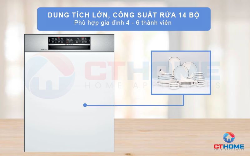 Dung tích chứa lớn phù hợp với các gia đình đông thành viên