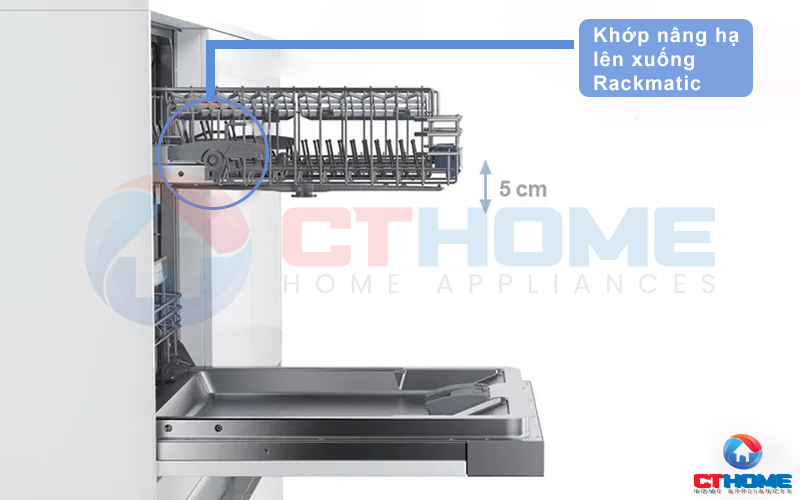 Điều chỉnh độ cao giữa các giàn thông qua hệ thống Rackmatic