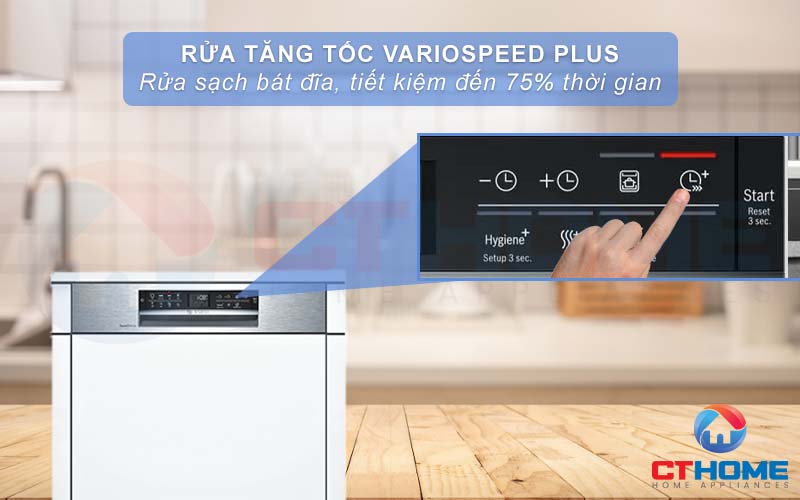 Tiết kiệm đến 75% thời gian rửa với tính năng VarioSpeed Plus