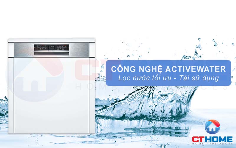 Tối ưu lượng nước rửa cho từng chu kỳ nhờ công nghệ ActiveWater