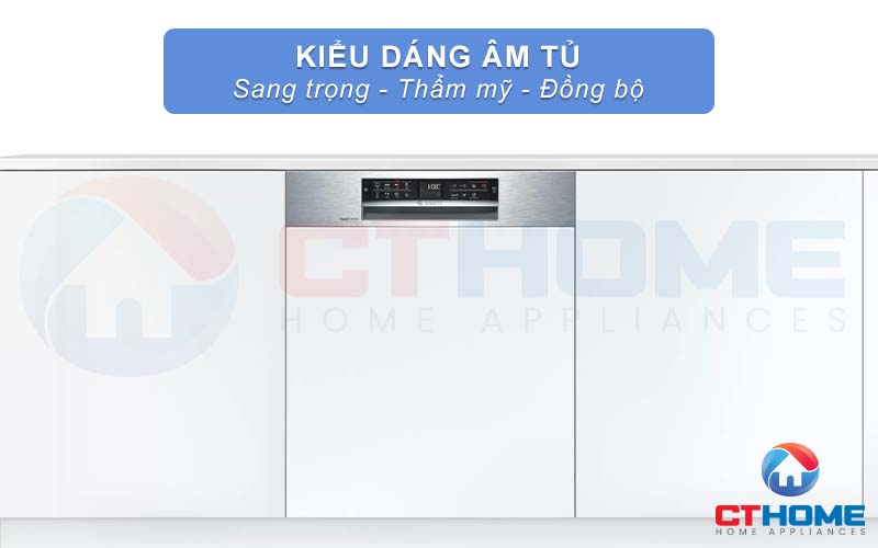 Kiểu dáng bán âm mang đến sự sang trọng, thẩm mỹ cho gian bếp