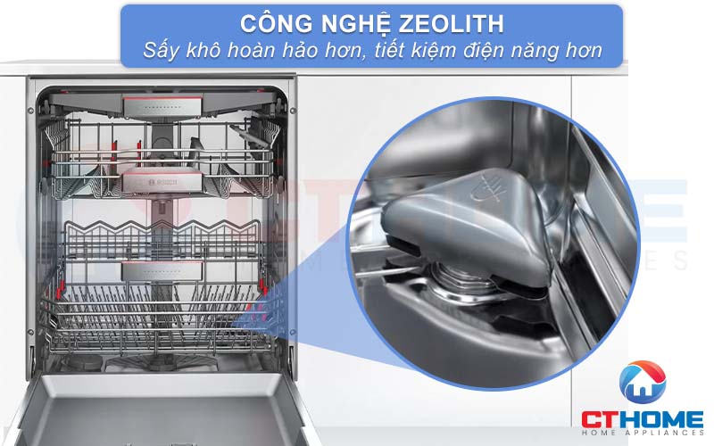 Công nghệ Zeolith giúp bát đĩa khô hoàn hảo hơn và tiết kiệm điện hơn