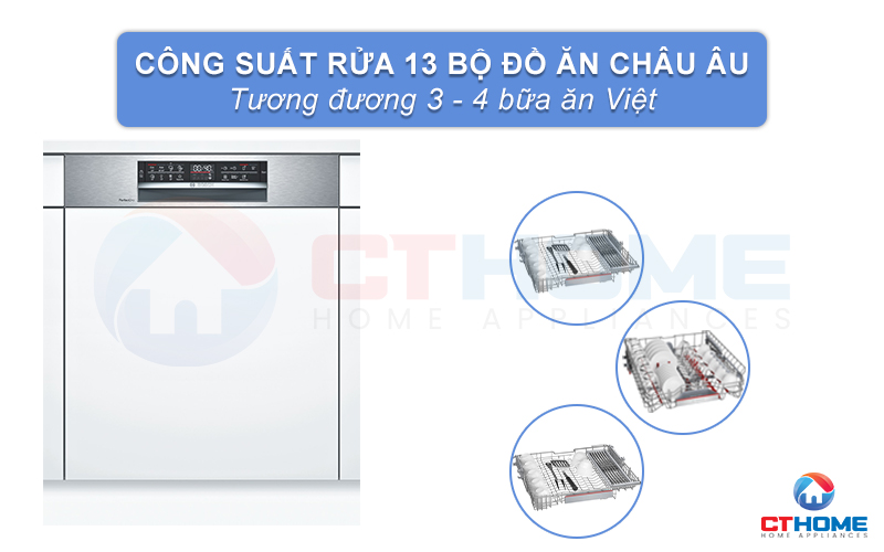 Dung tích rửa lớn, phù hợp cho gia đình 4 - 6 người