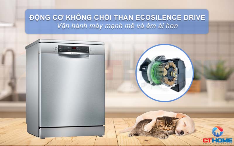 Động cơ EcoSilence Drive giúp máy hoạt động hiệu quả mà không gây tiếng ồn