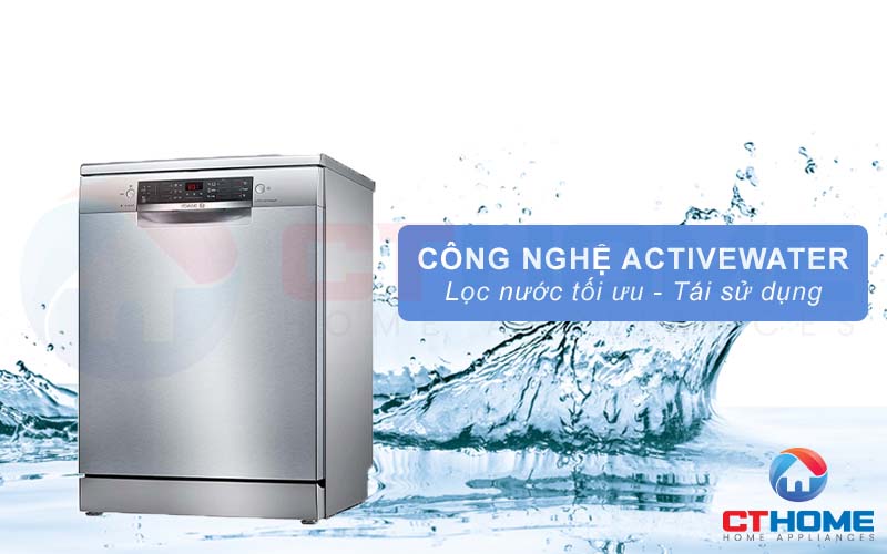 Tối ưu lượng nước rửa cho từng chu kỳ nhờ công nghệ ActiveWater