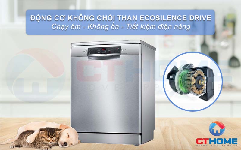 Động cơ EcoSilence Drive giúp máy vận hành êm ái và mạnh mẽ hơn