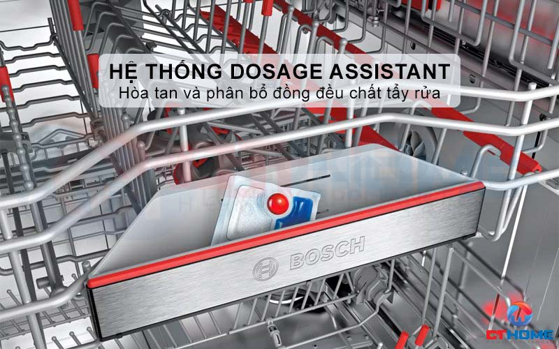 Định lượng và hòa tan hoàn toàn chất tẩy rửa nhờ hệ thống Dosage Assistant