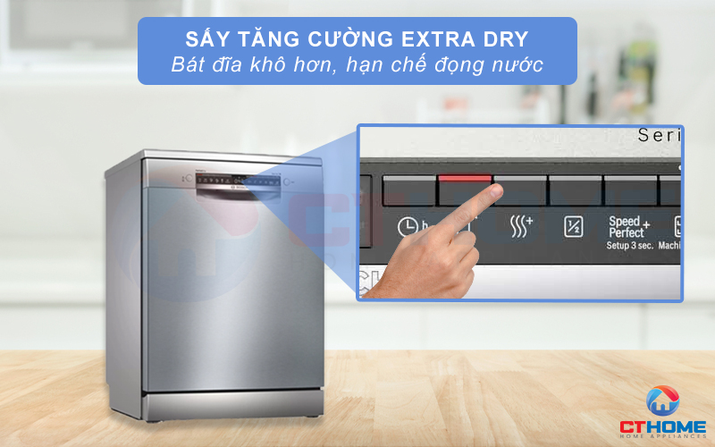 Bát đĩa khô hơn, hạn chế đọng nước khi kích hoạt thêm Extra Dry