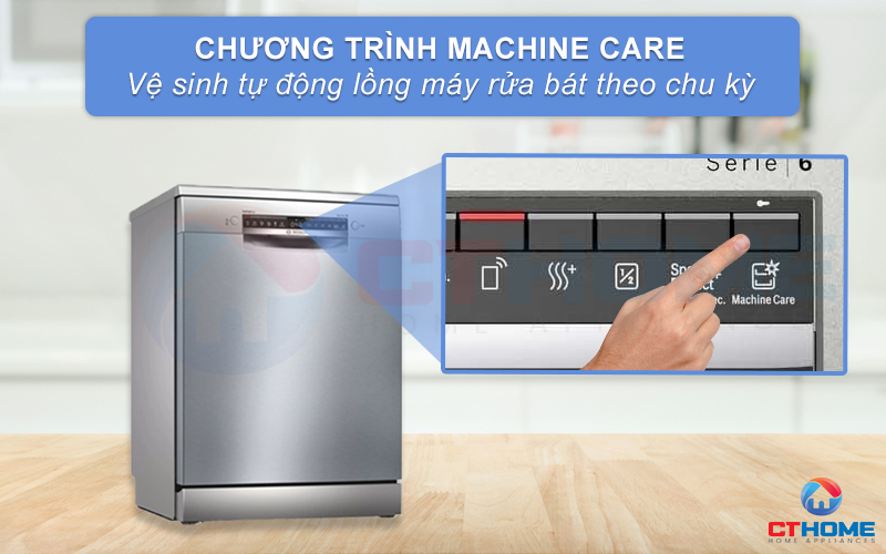 Tính năng Machine Care tự động vệ sinh khoang máy