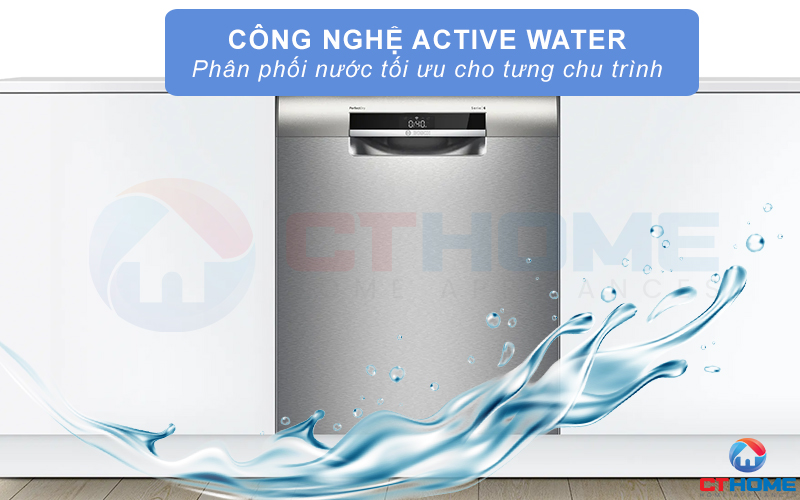 Tối ưu lượng nước rửa cho từng chu kỳ nhờ công nghệ ActiveWater