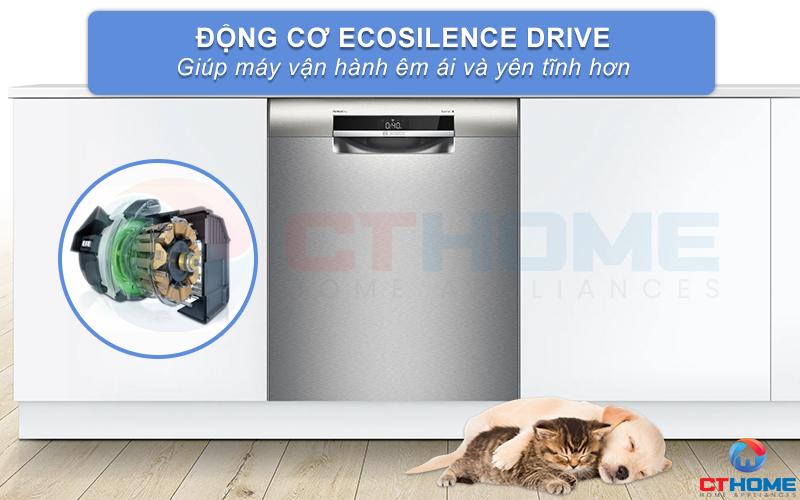 Động cơ EcoSilence Drive giúp máy vận hành êm ái và mạnh mẽ hơn