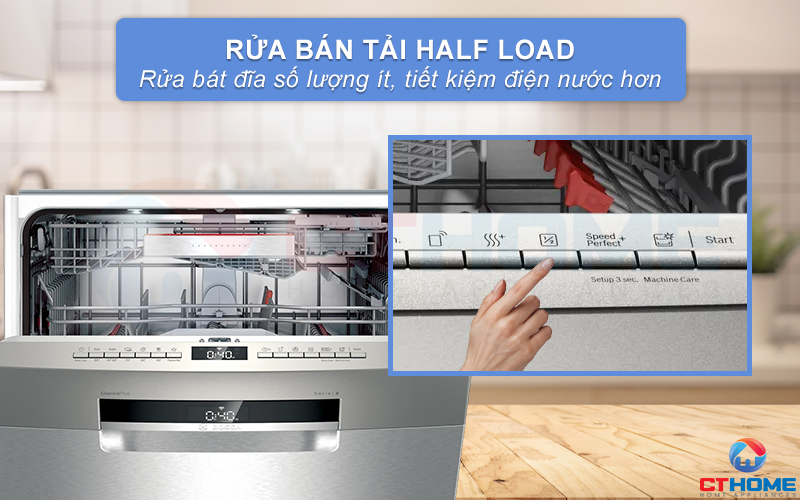 Rửa bát đĩa số lượng ít, lựa chọn ngay rửa bán tải Half Load