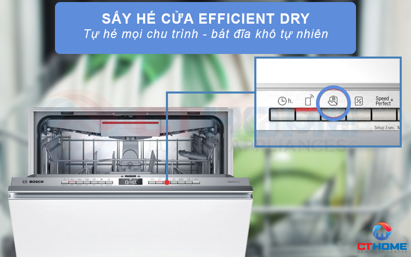 Sấy hé cửa Efficient Dry mang lại hiệu quả sấy khô tối ưu và tiết kiệm điện năng