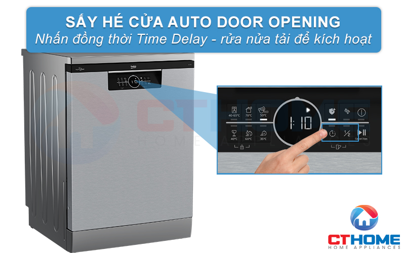 MÁY RỬA BÁT ĐỘC LẬP BEKO BDFN26530X - 15 BỘ SẤY HÉ CỬA 6