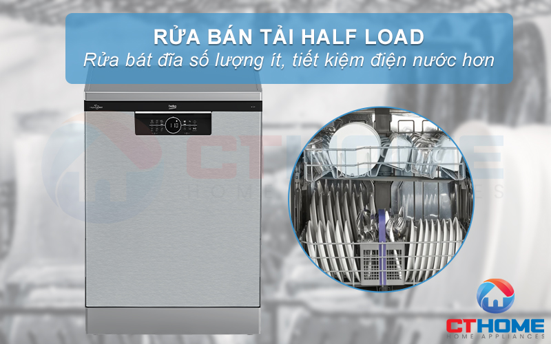 MÁY RỬA BÁT ĐỘC LẬP BEKO BDFN26530X - 15 BỘ SẤY HÉ CỬA 5