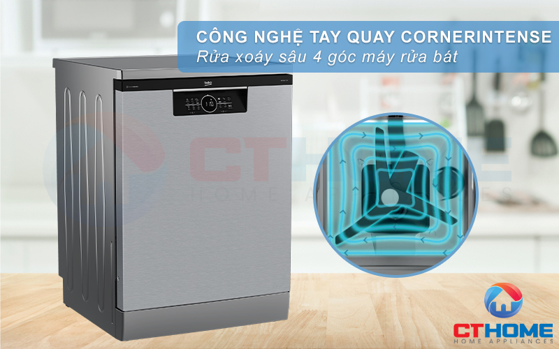 MÁY RỬA CHÉN ĐỘC LẬP BEKO BDFN26560XC - 15 BỘ SẤY HÉ CỬA 9