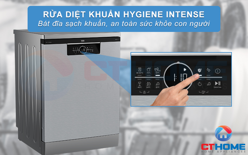 MÁY RỬA CHÉN ĐỘC LẬP BEKO BDFN26560XC - 15 BỘ SẤY HÉ CỬA 4