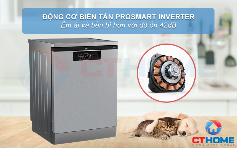 MÁY RỬA CHÉN ĐỘC LẬP BEKO BDFN26560XC - 15 BỘ SẤY HÉ CỬA 12