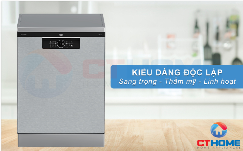 MÁY RỬA CHÉN ĐỘC LẬP BEKO BDFN26560XC - 15 BỘ SẤY HÉ CỬA 1