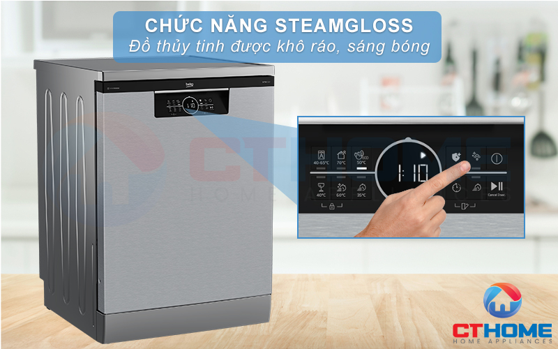 MÁY RỬA CHÉN ĐỘC LẬP BEKO BDFN26560XC - 15 BỘ SẤY HÉ CỬA 5