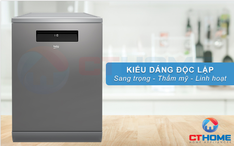 MÁY RỬA CHÉN ĐỘC LẬP BEKO DEN48520XAD - 15 BỘ TỰ ĐỘNG PHÂN BỔ NƯỚC GIẶT 1