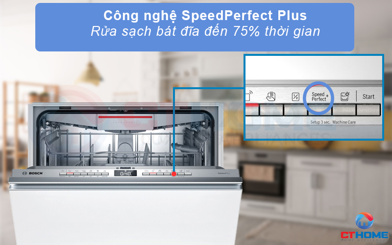 Công nghệ rửa tăng tốc hỗ trợ người dùng trong những trường hợp cần rửa nhanh bát đĩa