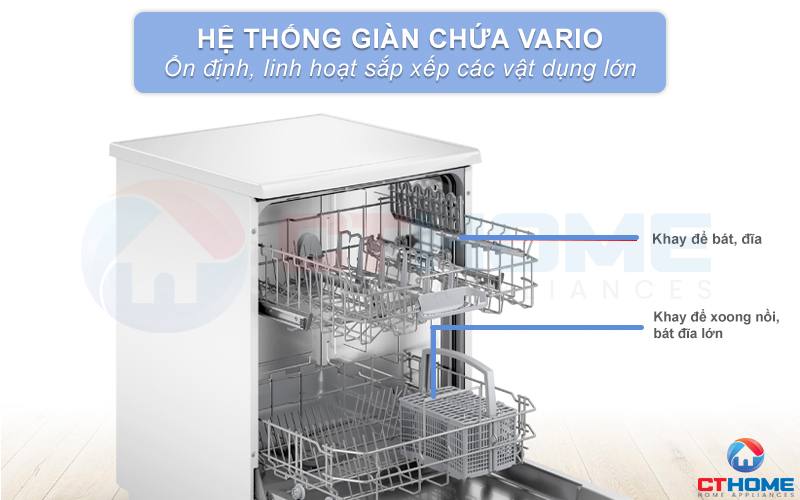 Giỏ chứa Vario ổn định, linh hoạt, rộng rãi