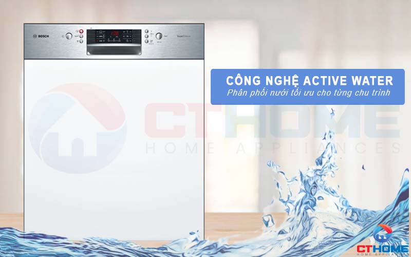 Công nghệ Active Water phân phối nước tối ưu trong từng công đoạn rửa