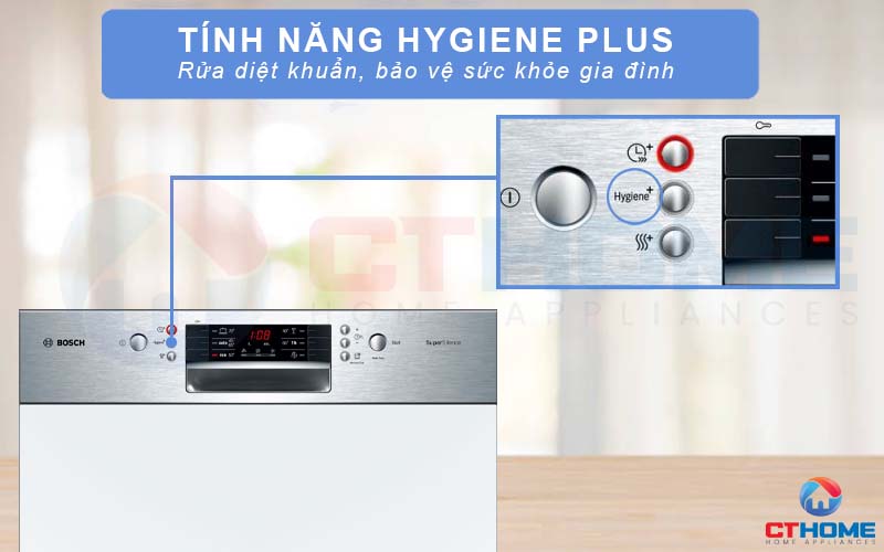 Tính năng rửa diệt khuẩn Hygiene Plus bảo vệ gia đình bạn khỏi những tác nhân gây bệnh