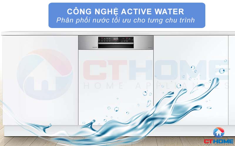 Tối ưu lượng nước rửa cho từng chu kỳ nhờ công nghệ ActiveWater