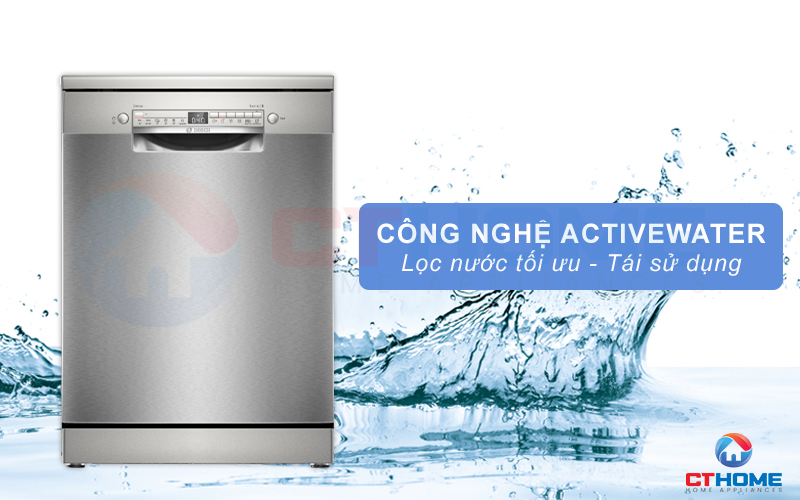 Công nghệ ActiveWater giúp tối ưu lượng nước sử dụng cho từng chu kỳ