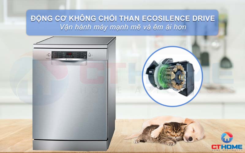 Động cơ EcoSilence Drive giúp máy hoạt động hiệu quả mà không gây tiếng ồn