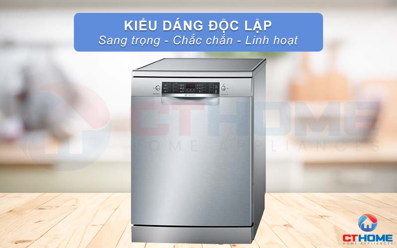 Kiểu dáng chắc chắn của máy rửa bát Bosch SMS46KI04E