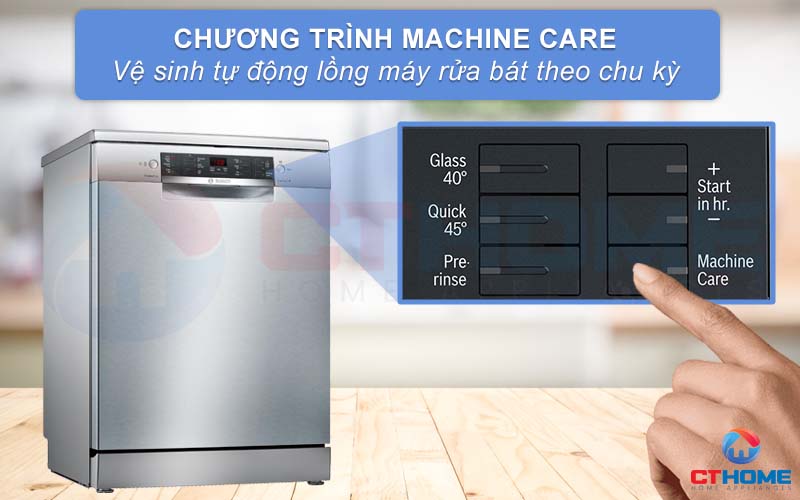 Chức năng Machine Care - vệ sinh máy tự động tiện lợi