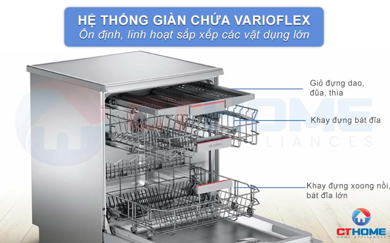 Hệ thống giỏ chứa VarioFlex linh hoạt, rộng rãi