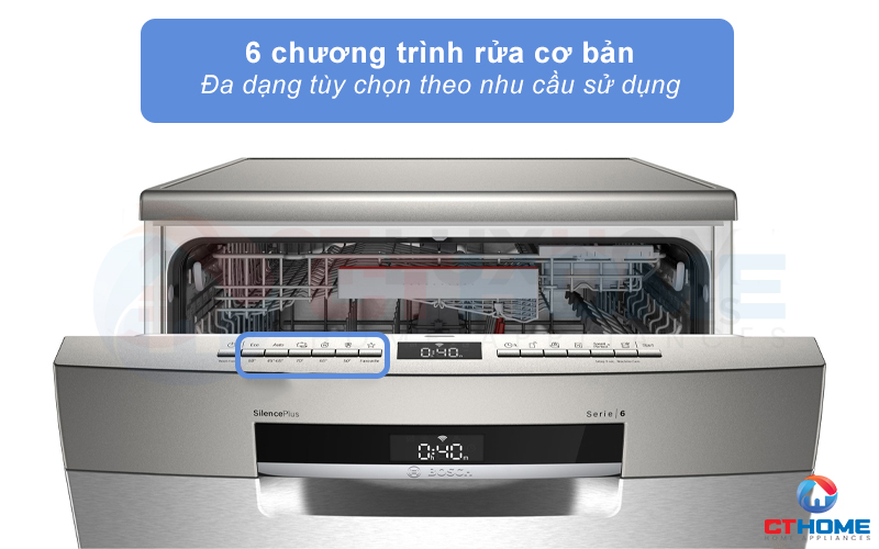 Tùy chọn 6 chương trình cơ bản tùy theo nhu cầu sử dụng.