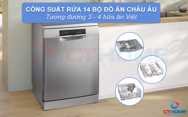 MÁY RỬA BÁT ĐỘC LẬP BOSCH SMS6ZCI06E SERIE 6 14 BỘ SẤY ZEOLITH 2