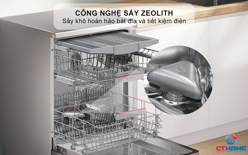 MÁY RỬA BÁT ĐỘC LẬP BOSCH SMS6ZCI10E SERIE 6 SẤY ZEOLITH PERFECTDRY 7