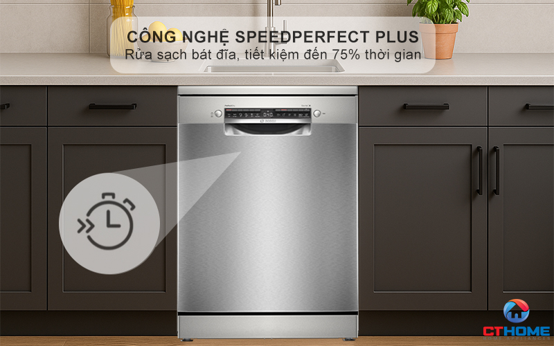 MÁY RỬA BÁT ĐỘC LẬP BOSCH SMS6ZCI10E SERIE 6 SẤY ZEOLITH PERFECTDRY 10