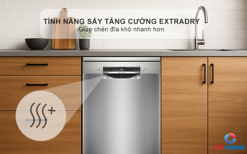 MÁY RỬA BÁT ĐỘC LẬP BOSCH SMS6ZCI10E SERIE 6 SẤY ZEOLITH PERFECTDRY 8