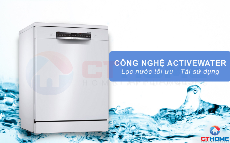 Công nghệ ActiveWater giúp máy rửa bát tiêu thụ ít nước hơn