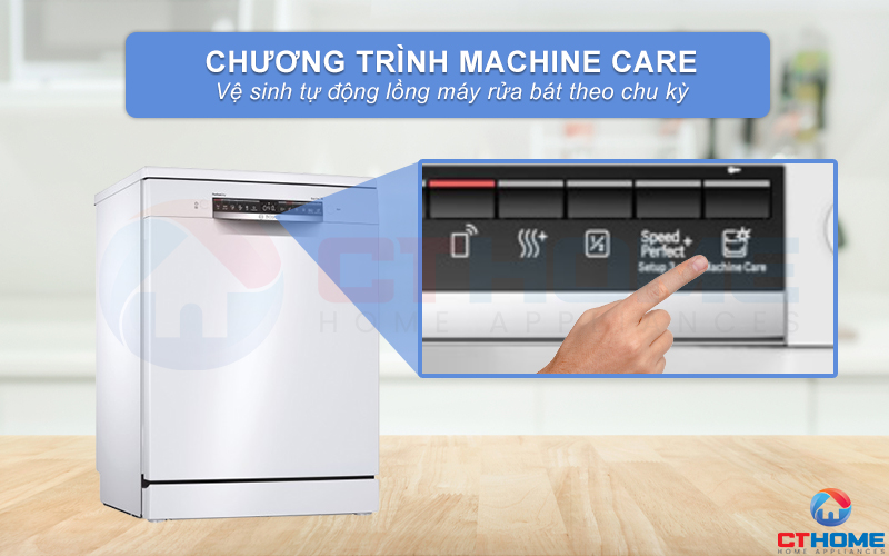 Vệ sinh tự động khoang máy rửa bát nhờ chương trình Machine Care