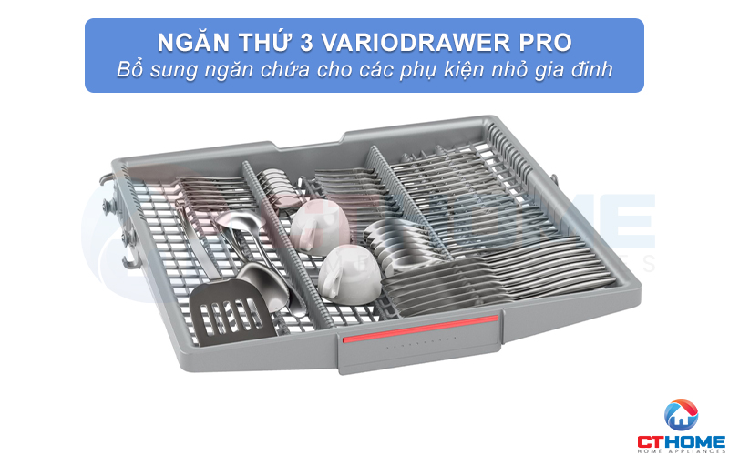 Ngăn chứa thứ 3 Vario Drawer phù hợp chứa các dụng cụ nhỏ