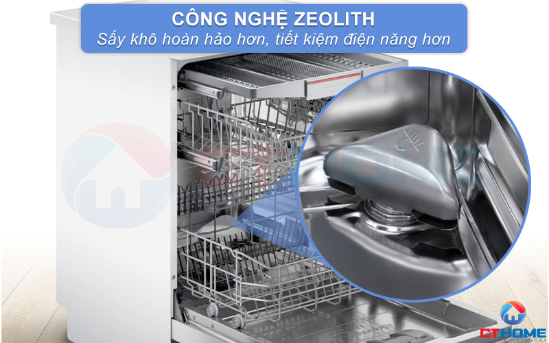 Công nghệ Zeolith giúp bát đĩa khô nhanh hơn, tiết kiệm điện hơn