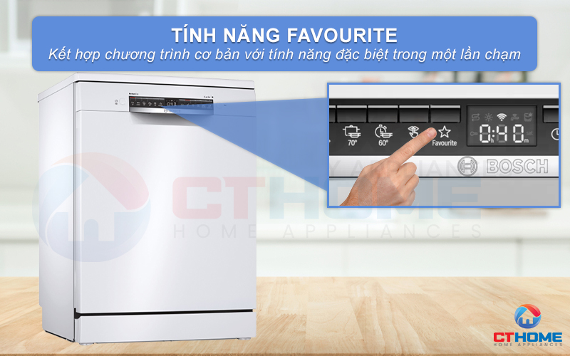 Chức năng Favourite kết hợp chương trình cơ bản và tính năng đặc biệt trong một nút nhấn