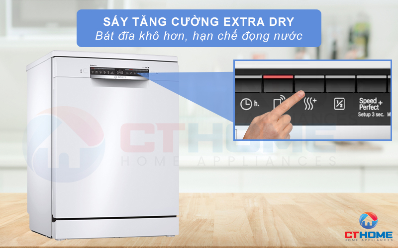 Bát đĩa khô hơn, hạn chế đọng nước khi kích hoạt thêm Extra Dry