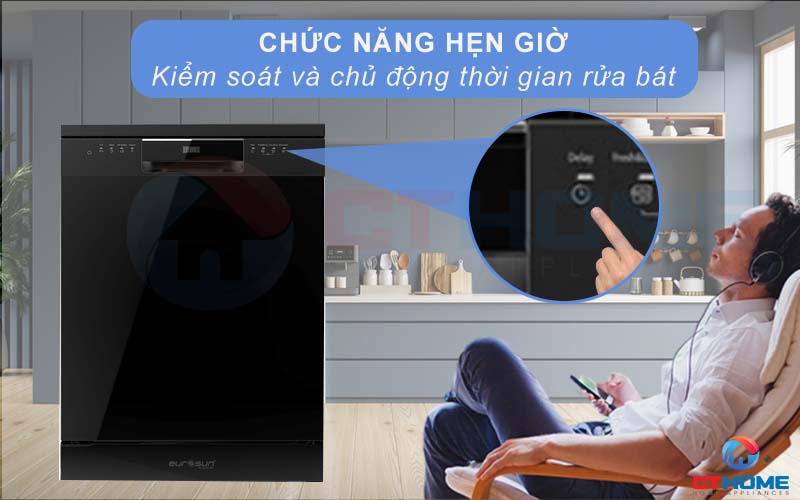 MÁY RỬA BÁT ĐỘC LẬP EUROSUN SMS78EU12EB SERIE 7 14 BỘ 9