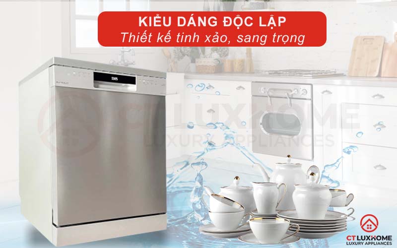 Máy rửa bát SMS 78EU12ES kiểu dáng âm tủ linh hoạt, thiết kế chắc chắn