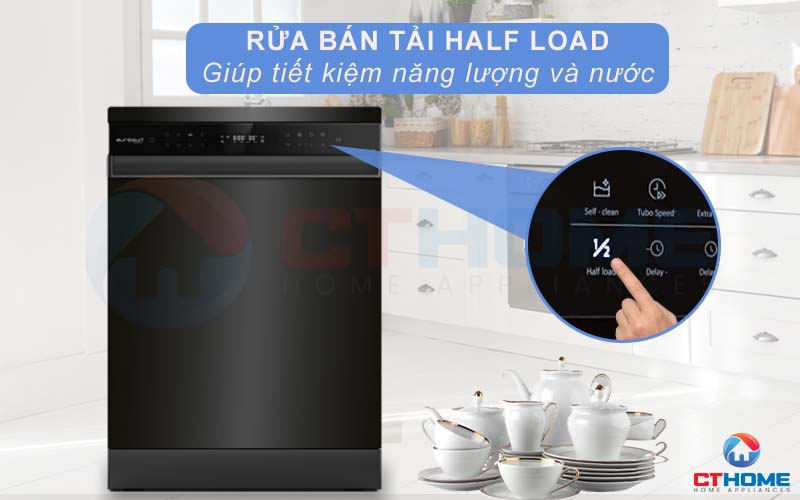Rửa bán tải Half Load giúp tiết kiệm năng lượng và nước tiêu thụ 