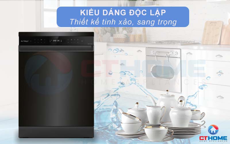 Máy rửa bát SMS81EU19EB kiểu dáng độc lập linh hoạt, thiết kế chắc chắn